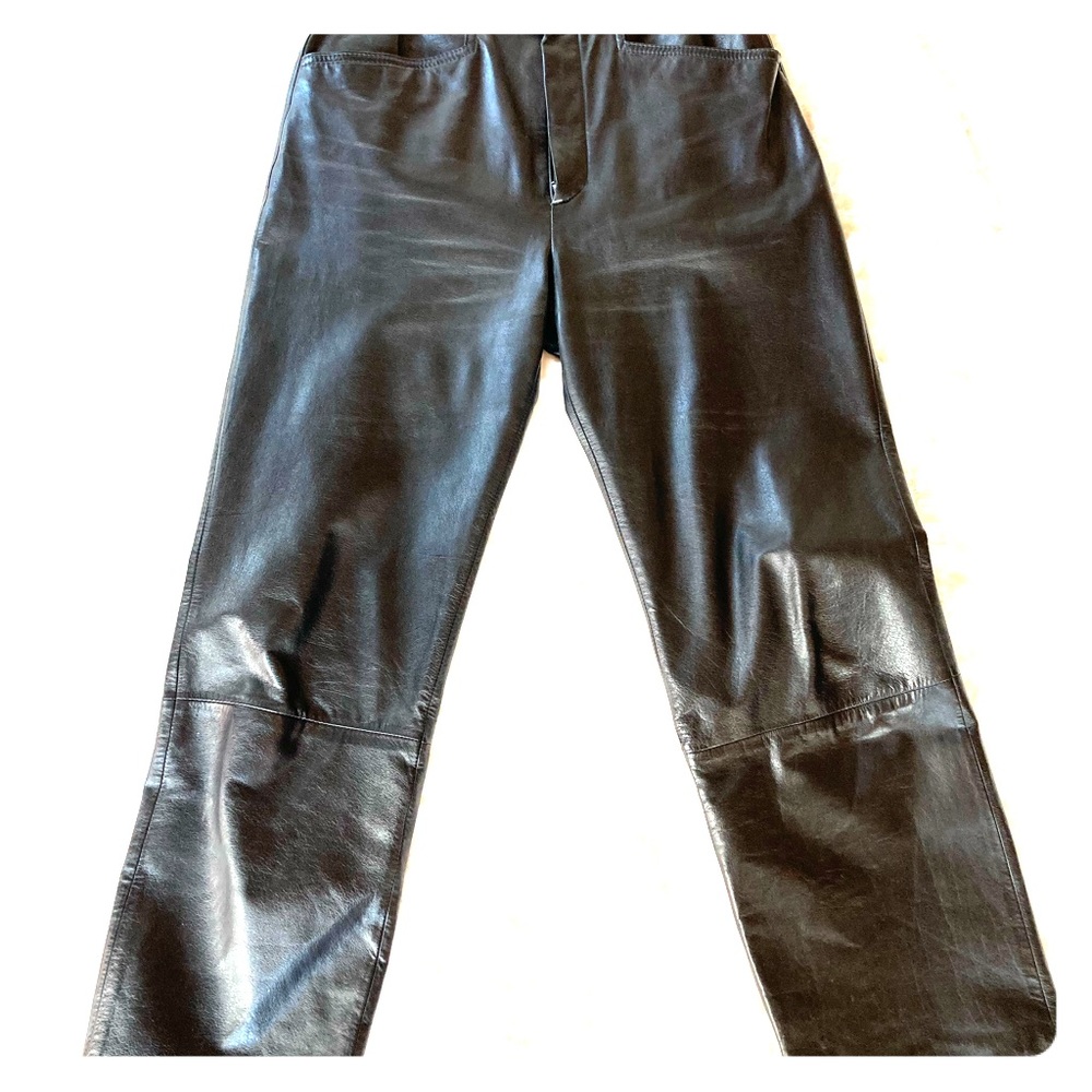 Black leather pants